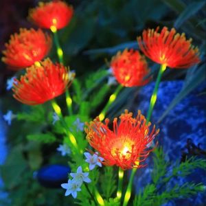 Two Pack Garden Summer External Solar Lights Eternal Flower Sunflower LED Solar Lawn Lamp Festival Outdoor Wedding Camping Party Decor