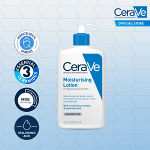 CeraVe Moisturising Lotion 473ml 3 Essential Ceramides + Hyaluronic Acid Fragrance-Free For Normal to Very Dry Sensitive Skin