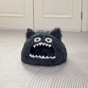 【Witte】หลุมนอนแมว รังสัตว์เลี้ยง ถอดซักได้ สำหรับแมวและสุนัขตัวเล็ก บ้านแมวหนาขึ้น เตียงนอนแมว บ้านหมา