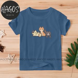 HAGOS ATASAN KAOS KIDS ANAK CEWEK COWOK LAKI LAKI PEREMPUAN COTTON KATUN LENGAN PENDEK DISTRO CAT KUCING
