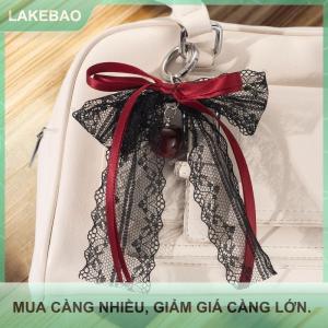 【LAKEBAO】 Y2k hợp thời trang ren Ribbon Bow Keychain ngọt ngào mát mẻ nữ tính Keyring túi Mặt Dây chuyền móc khóa treo trang trí keycord cô gái Quà Tặng