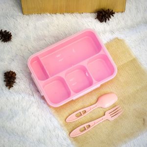 Kotak makan sekat lunch box plastik tempat penyimpan makanan food grade tepak bekal anak sekolah