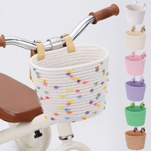 VCH Large Capacity Bicycle Basket Adjustable Removable Design Bike Carrier Bag Cartoon Solid Color Cycling Basket Outdoor Cycling