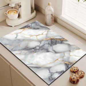 Drying Placemat Diatomite Faucet Pad / Alas Tatakan Pengering Piring Gelas Serap Air Tahan Panas Anti Licin