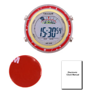 Xe hơi phổ thông Xe Máy Đồng Hồ Phát Sáng Ô Tô Nội Bộ Stick-On Mini đồng hồ kỹ thuật số Cơ Khí Đồng hồ thạch anh Tự Động Trang Trí