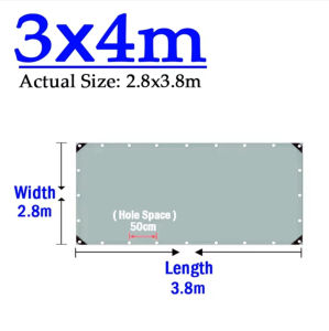 Terpal Bahan Uno | 3x4M 3X5 M | Abu-Abu | Penutup Mobil | Tahan Air | Tahan Panas | 550 Gram