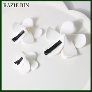 RAZIE BIN 1Pcs Plumeria Flower Hair Clips For Women Girls Hairpins Egg Flower Barrette
