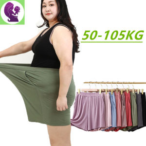 2024 Summer XL-6XL Thin Shorts Women Plus Size Modal Cotton Home Wear Pajamas Womens High Waist Loose Shorts Ladies Casual Pocket Solid Color Elasticity Shorts
