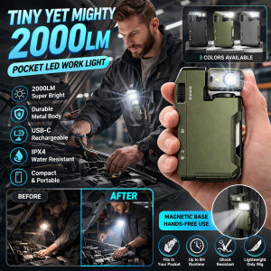 Rechargeable EDC Flashlight Magnetic Portable Mini 400 Lumens Bright Light Outdoor Camping Hiking Gear