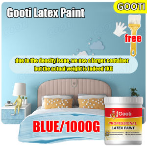 Wall Paint 1KG Odorless Latex Paint For Cement Wall With Brush Mold and Mildew Resistant Water-Based Paint