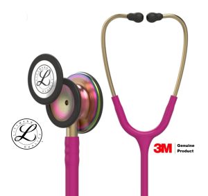 3M Littmann Stethoscope Classic III: Raspberry Tube Rainbow Finish 5806 (Authentic Littmann)