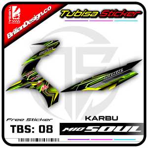 Sticker Striping Mio Soul Lama - Stiker Striping Variasi Motor Mio Soul Lama. TBS.08