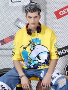 couple tshirts sale for men and women high quality anime print oversized pattern short sleeves