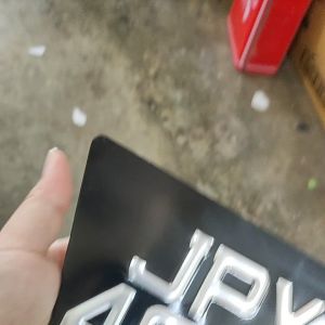 Plate ketuk tiga segi (free sticker depan 1pc)