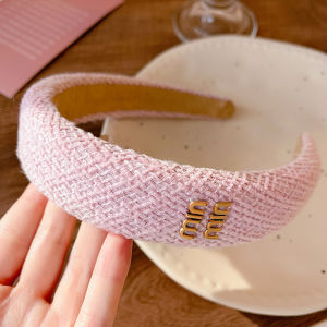 YIN WEI Small fragrant wind pink hair band female 2024 new high quality headband wash face headdress