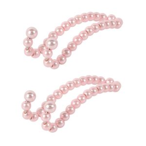 FORESTRY 2Pcs Hanging Car Rear Seat Hooks Rear Bearing Strong Storage Car Seat Headrest Hooks Vehicle Bracket Multi-Function Pearl Hanger Auto Hook Car Accessories