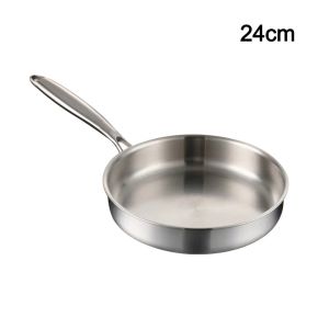 OURTOUR Thép không gỉ 316L Chảo rán Dày hơn Không dính Chảo xào Đa chức năng Làm nhanh Nồi nấu không tráng men cho bếp gas và bếp từ