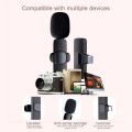 K9 Wireless Microphone Rechargeable Audio Video Recording Mic For Type & IOS Live Vlogging Mobile Phone Microphone. 