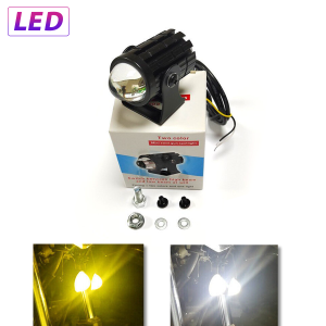 New Version LED Motorcycle Skull Head Driving Light White+Yellow Pair of Universal High quality 60W Colorful Waterproof