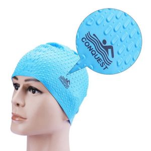 Nón Bơi Mũ Bơi Conquest Chất Liệu Silicone Siêu Co Giãn Cao Cấp - Nón Bơi Che Được Cả Tai và Tóc Thuận Tiện Thoải Mái Tối Ưu Tốc Độ Khi Bơi