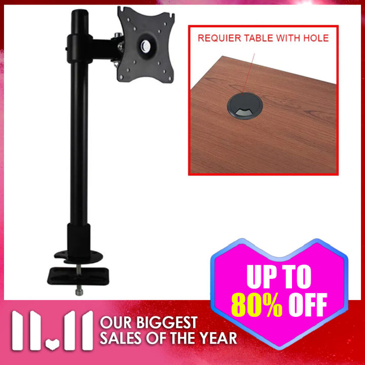 STRONG & SECURE Monitor Stand Grommet Base Vesa Mount Support upto 32inch Max Weight 8KG