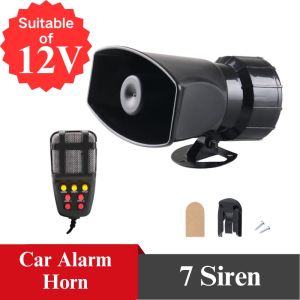 Bossku [7Sound] Car Alarm Horn Car Siren Car Speaker Police Siren Horn Speaker Kereta Polis Siren 汽车警报器喇叭