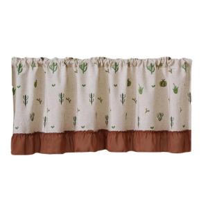 Natural Styles Kitchen Cabinet Screen With Charm Pattern Washable Fabric Home Decoration