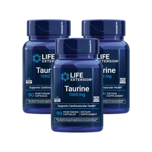 Life Extension Taurine 1000mg 90 Veggie Capsules Nervous System Support