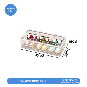 SUSU HOMES Steel Frame Shoes Storage Box Transparent Foldable Bed Base Organizer Box PVC Shoe Rack Kotak Simpan 鞋子收纳盒