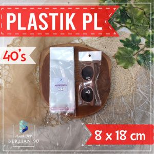 Plastik Display 8x18 cm Tebal 40s Mic Plastik Aksesoris Plastik Souvenir Gantung