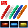 9 LED không thấm nước bên đèn cảnh báo nhiều màu xe tải xe rơ moóc xe buýt van xe tải Chiều rộng đèn tín hiệu đánh dấu Bóng đèn 12V 24V. 