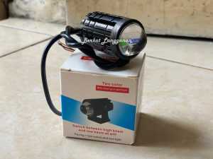 Lampu Tembak Laser Motor D2 Mini 2 Warna Putih Kuning High Low Plus Saklar Bisa Untuk Motor