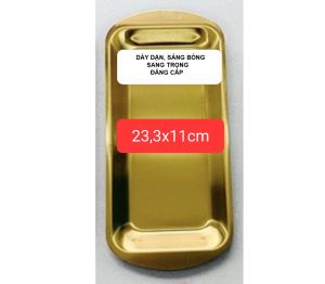 -Khay inox hình chữ nhật hình tròn hình oval mạ màu vàng rất sang trọng đẳng cấp