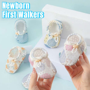 Baby Sandals First Walker Shoes Soft Sole Non Slip Cotton Fabric Crib Indoor Newborn Toddler