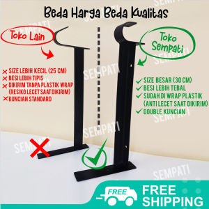 SEMPATI Gantungan Rak Siku L Non Emboss Sempati Plat Besi Baja Gantungan Tempel Dinding Tembok Cantolan Serbaguna Sangkar Kandang Burung Murai Lovebird Kacer Kenari Bulat Kotak