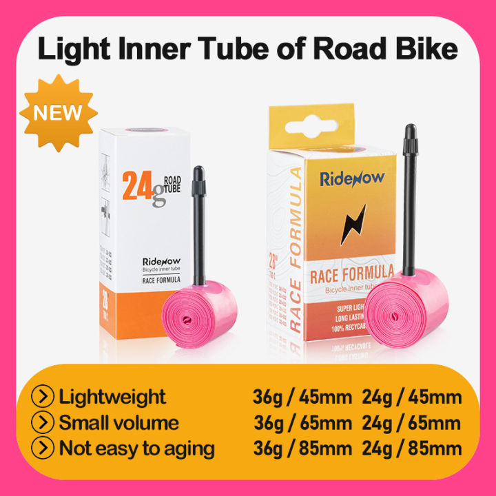 RideNow 700C Inner Tube 24g/36g Ultralight Bike Inner Tube Presta Valve TPU Durable Small