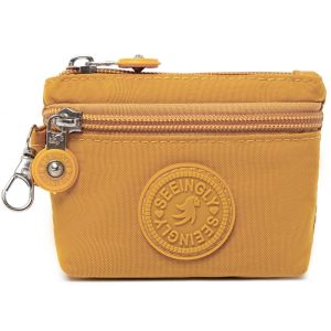 YESMILE Waterproof Women Wallet Nylon Solid Color Credit Card Holder  with Keychain Mobile Phone Bag Ladies