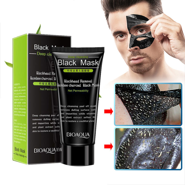 Bioaqua Blackhead Remover Bamboo Charcoal Black Mask Remove Blackheads