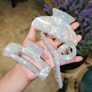 TEENI Retro Creative Fashion Headwear For Female Temperament Ponytail Holder Headdress Korean Style Crab Clip Acetic Acid Hair Claw Hair Accessories Women Hair Clip