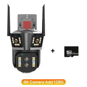 NICELECT กล้องติดตามอัตโนมัติ PTZ ซูมไฮบริด10X 16MP กล้อง IP Wi-Fi HD 6K สี่เลนส์กลางแจ้งสามหน้าจอกล้องรักษาความปลอดภัยการเฝ้าระวัง4K