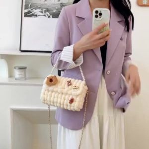 【Ship in 24H】Handmade bag卡皮巴拉diy手工编织包包自制diy材料包成品斜挎包女友礼物  现货 热卖Ready