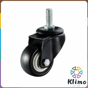 KLIMO PVC Wheel Swivel Caster Wheel 1.5" Brake Wheel Trolley Silent Wheels
