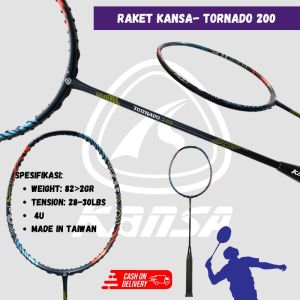 Raket badminton Kansa Tornado 100 200 300 32lbs Original