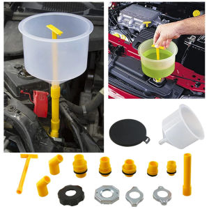 【15pcs】Car Radiator Coolant Filling Funnel Kit Spill Proof Car Water Cooling System Refill Filling Bleeder Spout