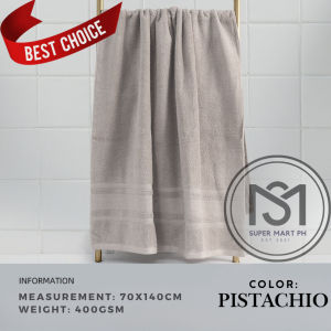 SM New Luxury Premium High Quality 400gsm Soft & Absorbent Fine Cotton Bath Towel/Tuwalya (70x140cm)