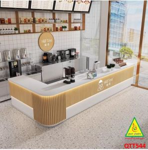 Quầy Lễ Tân Gỗ MDF Hiện Đại – Quầy Thu Ngân QTT544 ( Không bao gồm logo và đèn ) - NỘI THẤT LẮP RÁP VIENDONGAD