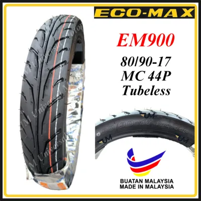 ECO-MAX TYRE EM900 70/90-17 80/90-17 TUBELESS CUTTING TT900 DUNLOP TAYAR BUNGA VIRAL TAJAM TIRE TIUBLESS TL Y15 RSX RS