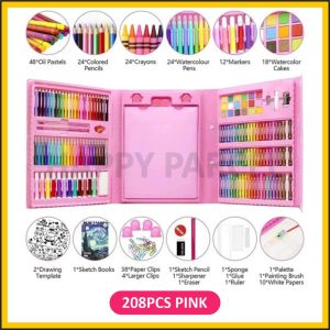 86/208pcs Kids Painting Set Colour Crayon Drawing Art Set for Kids Color Drawing Pencil Set Art Set Drawing and Painting