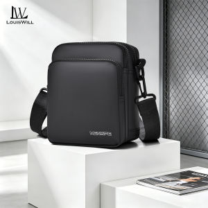 LouisWill Mini Shoulder Bag for Men Mens Waterproof Phone Bag Fashion Messenger Bag Portable Large Capacity Cross Body Bag Lightweight Casual Bag Leisure Sport Street Bag Sling Bag for Men