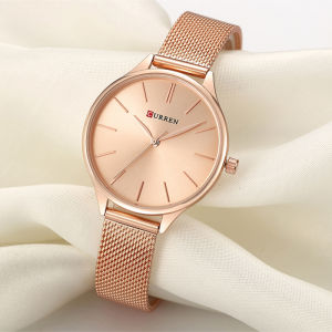 CURREN Watches for Women Fashion Dress Ladies Bracelet Watch Rose Gold Clock Gifts(9024)